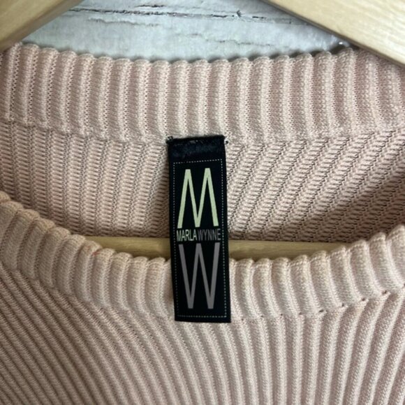 Marla Wynne Pink Ribbed Women's Sweater Size L - Picture 5 of 9